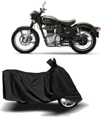 DeepShakshi AUTOMOTIVE Waterproof Two Wheeler Cover for Royal Enfield(Classic 500, Black)