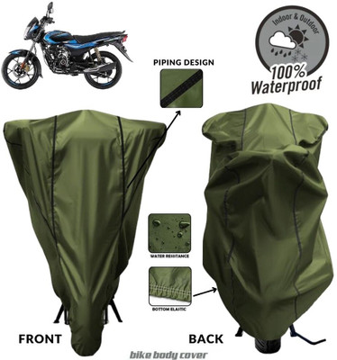MADAFIYA Two Wheeler Cover for Bajaj(Platina 110 H-Gear, Green, Black)