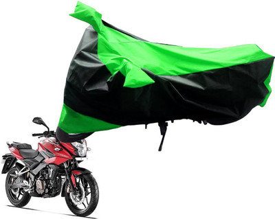 Mdstar Waterproof Two Wheeler Cover for Bajaj(Pulsar, Black, Green)