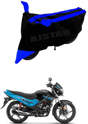 AJSTAR Two Wheeler Cover for Hero(Glamour FI, Black, Blue)
