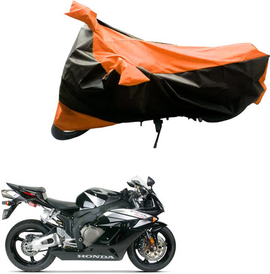 Mdstar Waterproof Two Wheeler Cover for Honda(CBR 1000RR, Black, Orange)