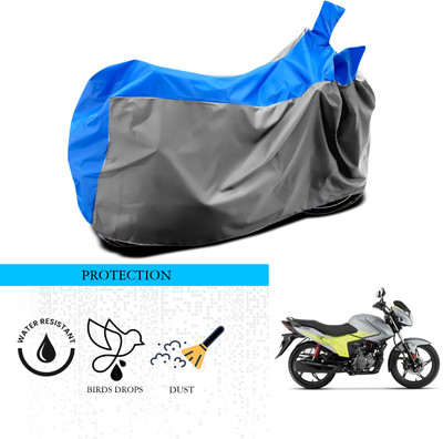 ANTHUB Waterproof Two Wheeler Cover for Hero(MotoCorp Glamour, Grey, Blue)