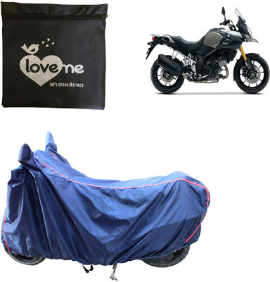 Love Me Waterproof Two Wheeler Cover for Suzuki(V Strom 1000, Blue)