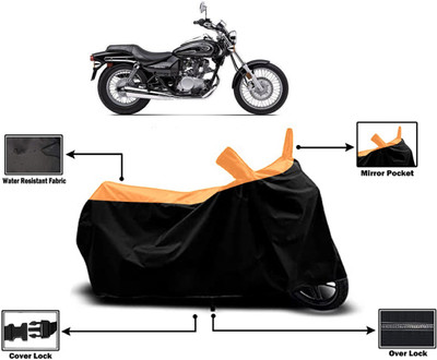Amexride Two Wheeler Cover for Bajaj(Eliminator, Orange)