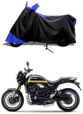 GROFATIK Two Wheeler Cover for Kawasaki(Z900 RS Cafe Racer BS6, Blue)