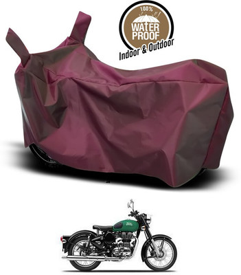 ANTHUB Two Wheeler Cover for Royal Enfield(Classic 350, Maroon)