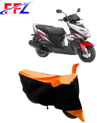 FFZ Waterproof Two Wheeler Cover for Yamaha(Cygnus Ray ZR, Black, Orange)