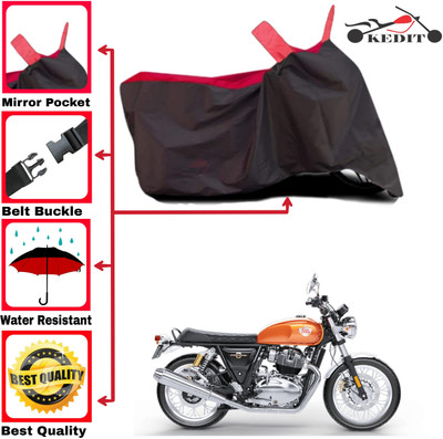 KEDIT Two Wheeler Cover for Royal Enfield(Interceptor 650, Red, Black)