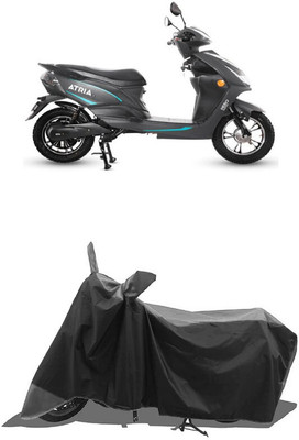 SUGASHRI Waterproof Two Wheeler Cover for Hero(Electric Atria, Grey, Black)