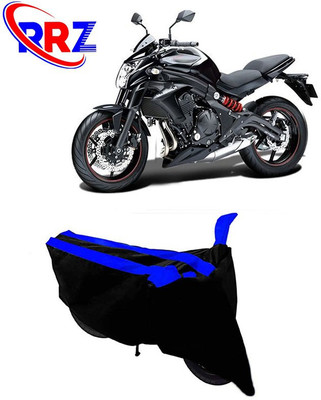 RRZ Waterproof Two Wheeler Cover for Kawasaki(ER 6N, Black, Blue)