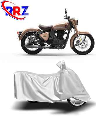 RRZ Waterproof Two Wheeler Cover for Royal Enfield(Classic 350 Signals, White)