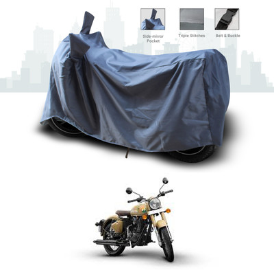 ANTHUB Waterproof Two Wheeler Cover for Royal Enfield(Classic 350 Signals, Grey)