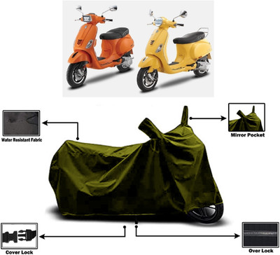Amexride Two Wheeler Cover for Vespa(Piaggio Vespa, Green)