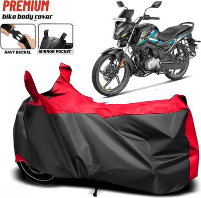 smwzxyu Waterproof Two Wheeler Cover for Hero(Glamour i3s, Red, Black)