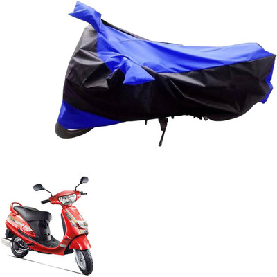 Mdstar Waterproof Two Wheeler Cover for Mahindra(Duro DZ, Black, Blue)