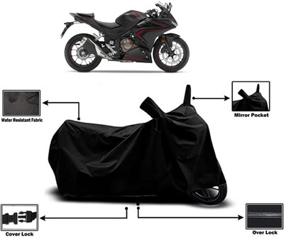 Amexride Two Wheeler Cover for Honda(CBR500R BS6, Black)