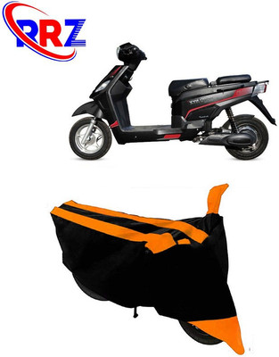 RRZ Waterproof Two Wheeler Cover for Hero Electric(Electric NYX, Black, Orange)