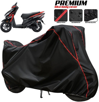 xodi Waterproof Two Wheeler Cover for Honda(Grazia BS6, Black, Red, Multicolor)
