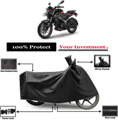 AASHTIK MART Two Wheeler Cover for Bajaj(Pulsar 200NS FI BS6, Black)