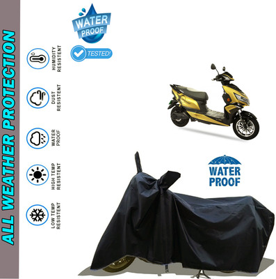 AutoGalaxy Waterproof Two Wheeler Cover for Okinawa(Black)