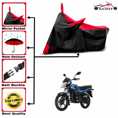 AASHTIK MART Two Wheeler Cover for Bajaj(Platina 110 H-Gear, Red, Black)