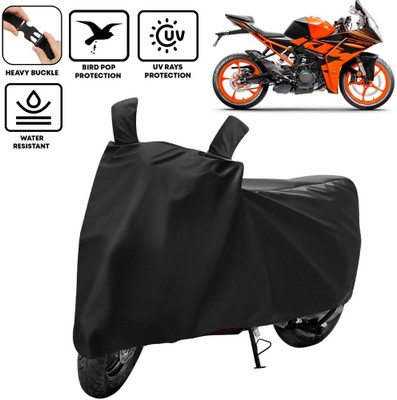 Amikan Waterproof Two Wheeler Cover for KTM(RC 200, Black)
