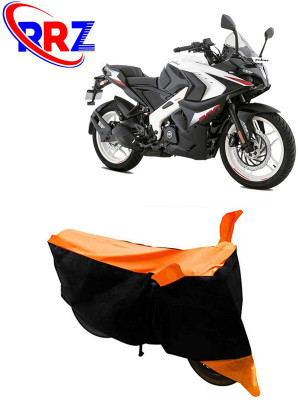 RRZ Waterproof Two Wheeler Cover for Bajaj(Spirit, Black, Orange)
