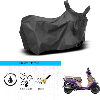 ANTHUB Waterproof Two Wheeler Cover for TVS(Scooty Zest, Black)