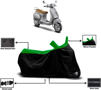 Amexride Two Wheeler Cover for Vespa(VXL 125 BS6, Green)