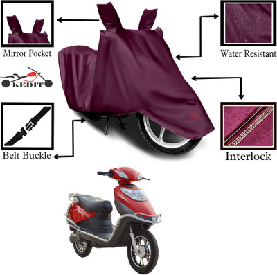 KEDIT Two Wheeler Cover for Hero(Electric Flash, Maroon)