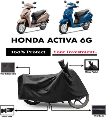 AASHTIK MART Two Wheeler Cover for Honda(Activa 4G, Black)