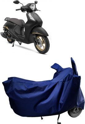 Amexride Two Wheeler Cover for Yamaha(Fascino 125 FI, Blue)