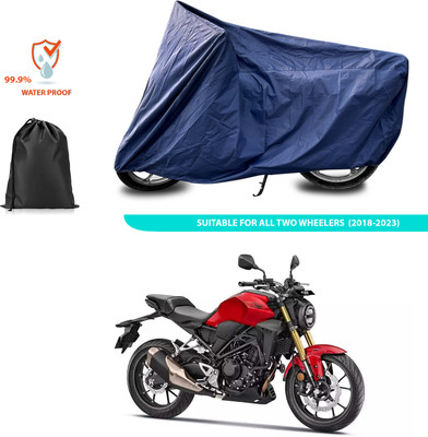PAGORA Waterproof Two Wheeler Cover for Honda(CB300R, Blue)