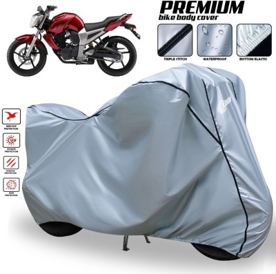 AUTOCAD Waterproof Two Wheeler Cover for Yamaha(FZ16, Silver, Black)