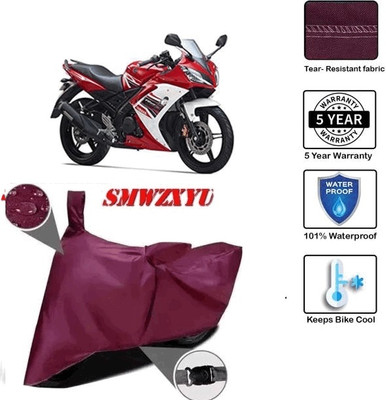 smwzxyu Waterproof Two Wheeler Cover for Yamaha(R15, Maroon)