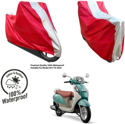 AUTOCAD Waterproof Two Wheeler Cover for Yamaha(MT 03, Silver, Red)