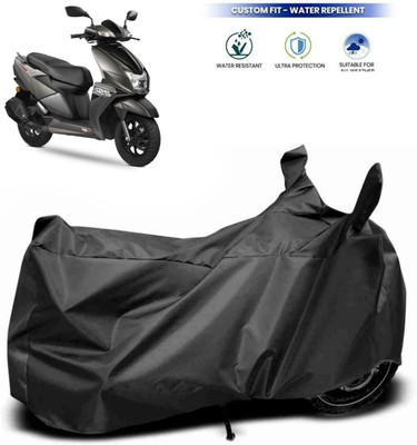 MWBB Waterproof Two Wheeler Cover for TVS(NTORQ, Black)