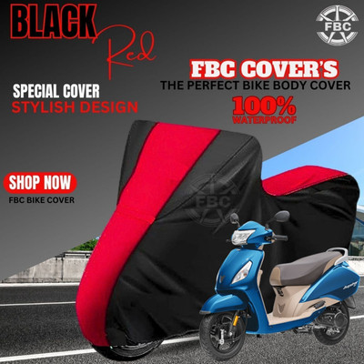 FBC Waterproof Two Wheeler Cover for TVS(Jupiter, Black)