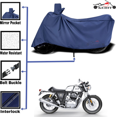 KEDIT Two Wheeler Cover for Royal Enfield(Continental GT 650, Blue)