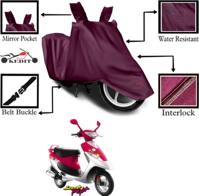 AASHTIK MART Two Wheeler Cover for TVS(Pep Plus, Maroon)