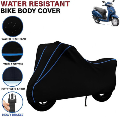 BigFly Waterproof Two Wheeler Cover for Honda(Aviator, Black, Blue)