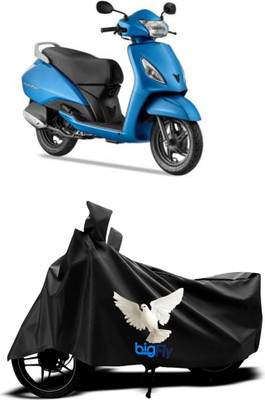 BigFly Two Wheeler Cover for TVS(Jupiter Grande BS6, Black)