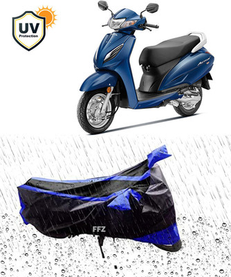 FFZ Waterproof Two Wheeler Cover for Honda(Activa 6G, Black, Blue)