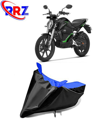 RRZ Waterproof Two Wheeler Cover for Revolt(RV 300, Black, Blue)