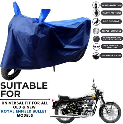 ZAQE Two Wheeler Cover for Royal Enfield(Bullet 350 Twinspark, Blue, Blue)