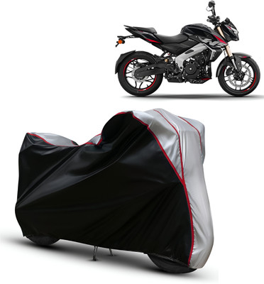 Enamic UK Waterproof Two Wheeler Cover for Bajaj(Pulsar, Black, Silver)