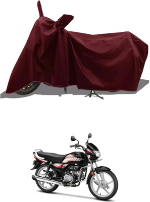 RAQTRO Two Wheeler Cover for Hero(HF Deluxe BS6, Maroon)