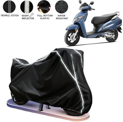 BOTAUTO Two Wheeler Cover for Honda(Activa 125, Black, White)