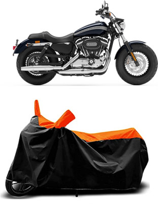 VESMEI Two Wheeler Cover for Harley Davidson(1200 Custom, Orange)