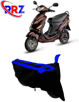 RRZ Waterproof Two Wheeler Cover for Hero(Electric Wave Dx, Black, Blue)